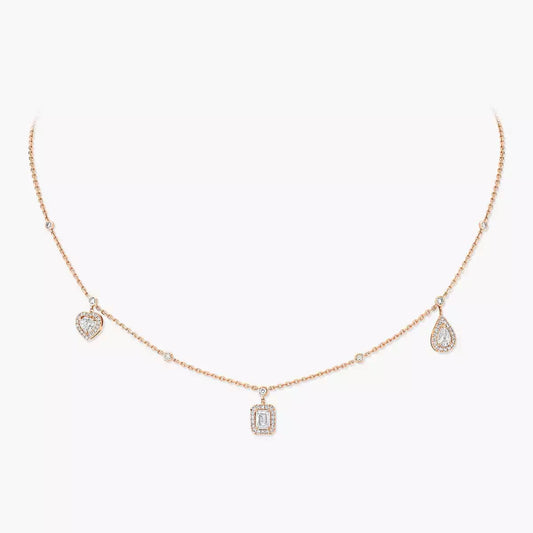 [Glimmer]My Twin Diamond Necklace in Silver