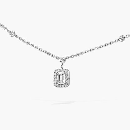 [Glimmer]My Twin Diamond Necklace in Silver
