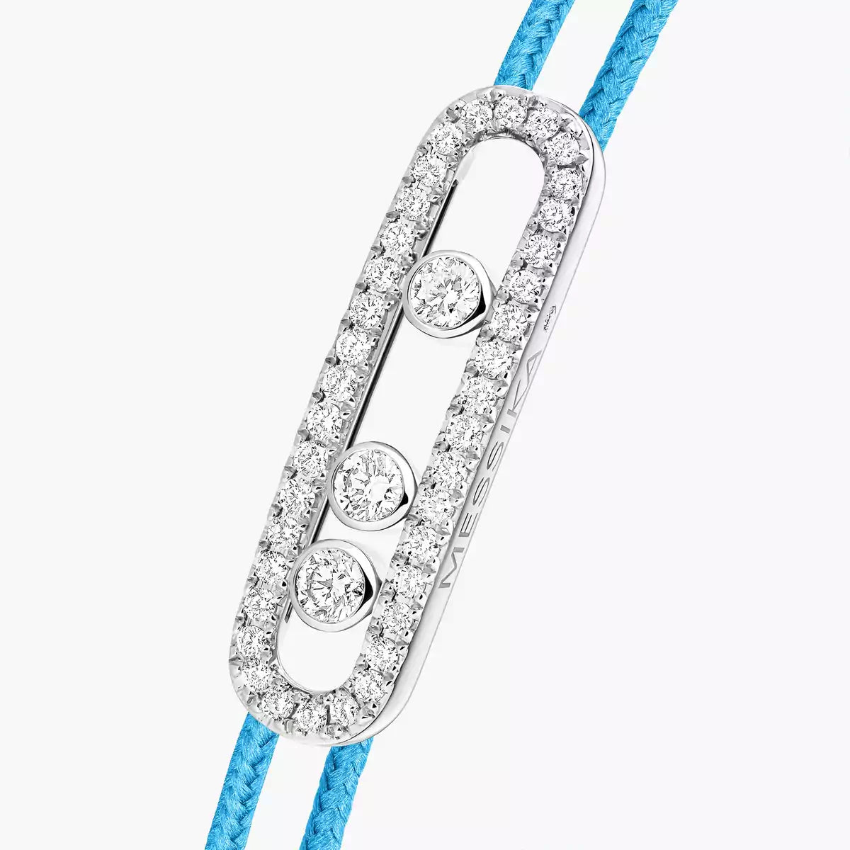 [Glimmer]Messika Care(s) pink cord pavé bracelet