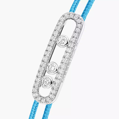 [Glimmer]Messika Care(s) pink cord pavé bracelet