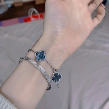 [Glimmer]CLOVER 5 MOTIF PIETERSITE BRACELET COLLECTION