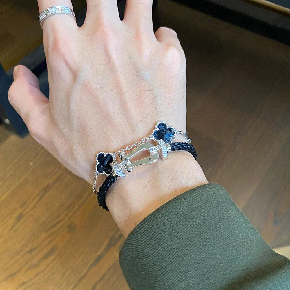 [Glimmer]CLOVER 5 MOTIF PIETERSITE BRACELET COLLECTION