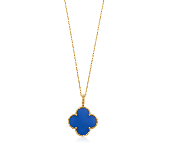 [Glimmer]CLOVER 25MM NECKLACE TURQUOISE Glimmer GOLD