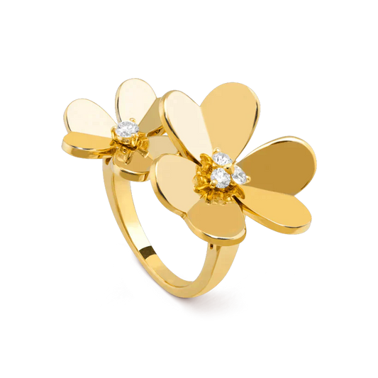 [Glimmer]CLOVER COMOS GOLD DIAMOND RING