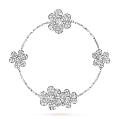 [Glimmer]FRIVOLE SILVER 5 FLOWERS BRACELET