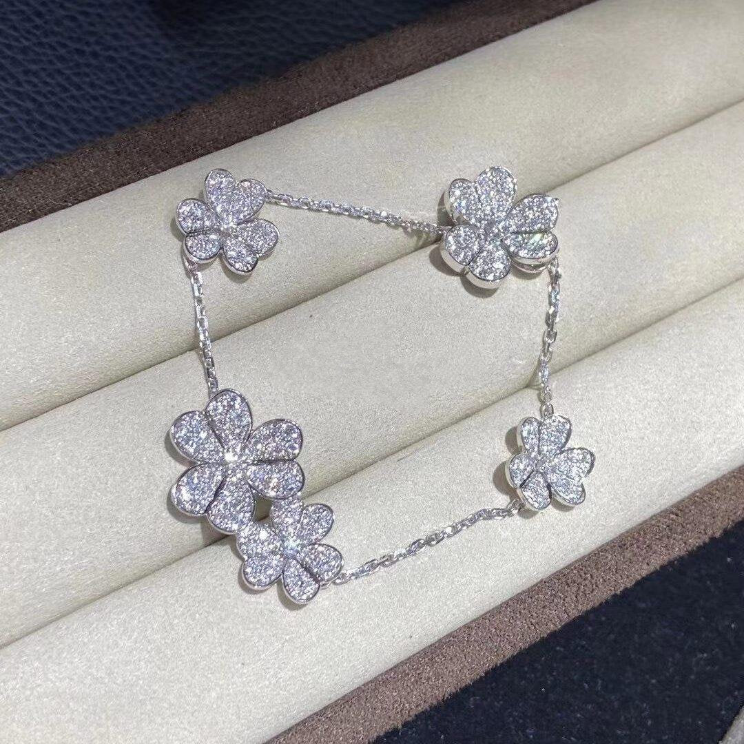 [Glimmer]FRIVOLE SILVER 5 FLOWERS BRACELET