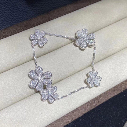 [Glimmer]FRIVOLE SILVER 5 FLOWERS BRACELET