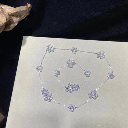 [Glimmer]FRIVOLE SILVER 5 FLOWERS BRACELET