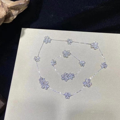 [Glimmer]FRIVOLE SILVER 5 FLOWERS BRACELET