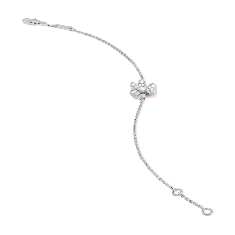 [Glimmer]FRIVOLE SILVER FLOWER DIAMOND BRACELET