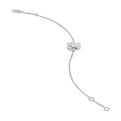 [Glimmer]FRIVOLE SILVER FLOWER DIAMOND BRACELET