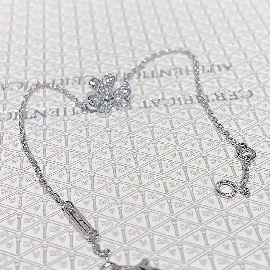 [Glimmer]FRIVOLE SILVER FLOWER DIAMOND BRACELET