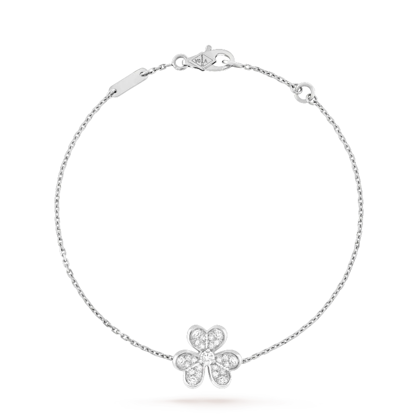 [Glimmer]FRIVOLE SILVER FLOWER DIAMOND BRACELET