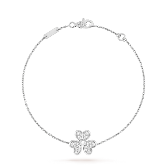 [Glimmer]FRIVOLE SILVER FLOWER DIAMOND BRACELET