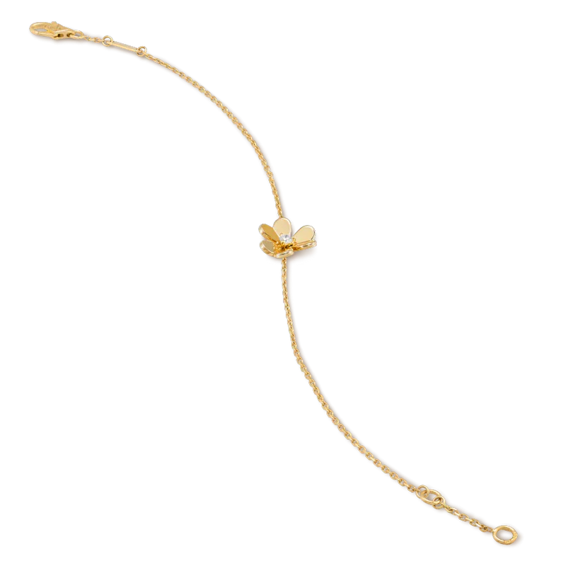 [Glimmer]FRIVOLE GOLD FLOWER PINK MALACHITE BRACELET