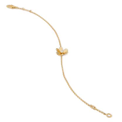 [Glimmer]FRIVOLE GOLD FLOWER PINK MALACHITE BRACELET