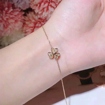[Glimmer]FRIVOLE GOLD FLOWER DIAMOND BRACELET