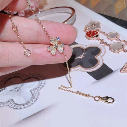 [Glimmer]FRIVOLE GOLD FLOWER DIAMOND BRACELET