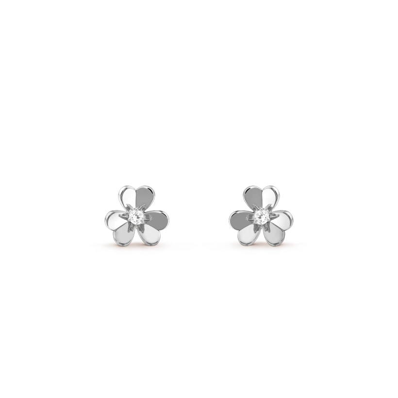 [Glimmer]FRIVOLE MINI SILVER FLOWER EARRINGS