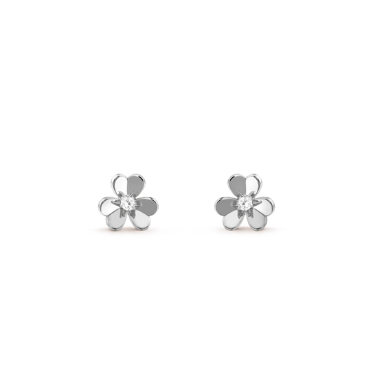 [Glimmer]FRIVOLE MINI SILVER FLOWER EARRINGS
