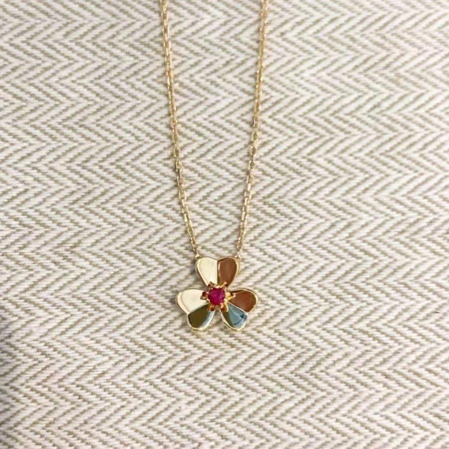 [Glimmer]FRIVOLE GOLD FLOWER NECKLACE