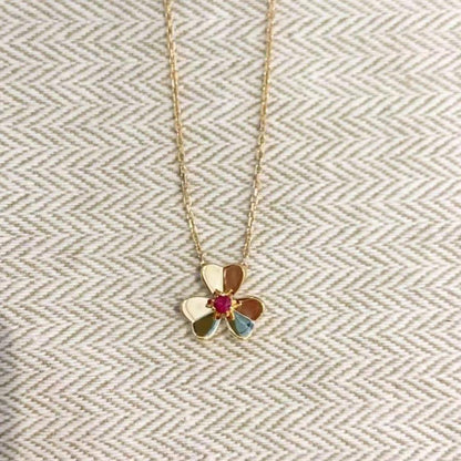 [Glimmer]FRIVOLE GOLD FLOWER NECKLACE