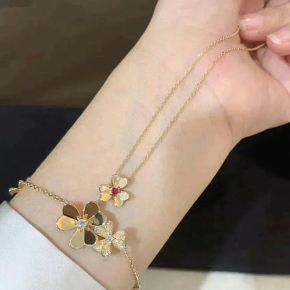 [Glimmer]FRIVOLE GOLD FLOWER NECKLACE