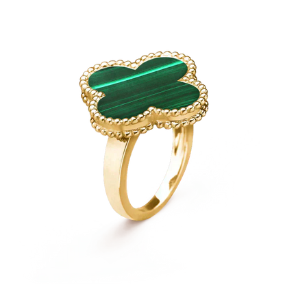 [Glimmer]CLOVER MALACHITE RING