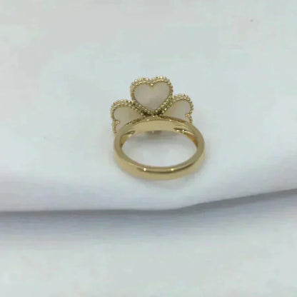[Glimmer]SWEET CLOVER WHITE MOP RING