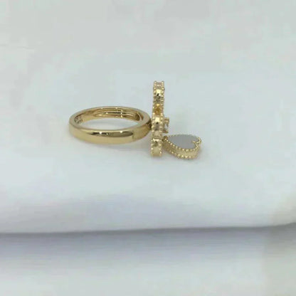 [Glimmer]SWEET CLOVER WHITE MOP RING