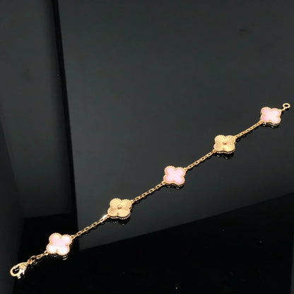 [Glimmer] CLOVER 5 MOTIFS ピンクMOPブレスレットコレクション