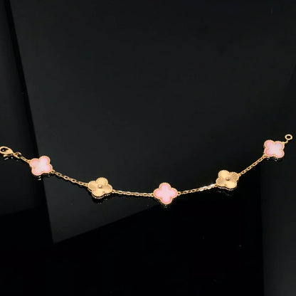 [Glimmer] CLOVER 5 MOTIFS ピンクMOPブレスレットコレクション