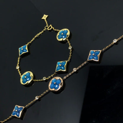 [Glimmer]STAR AND SUN 4 MOTIF BLUE BRACELET