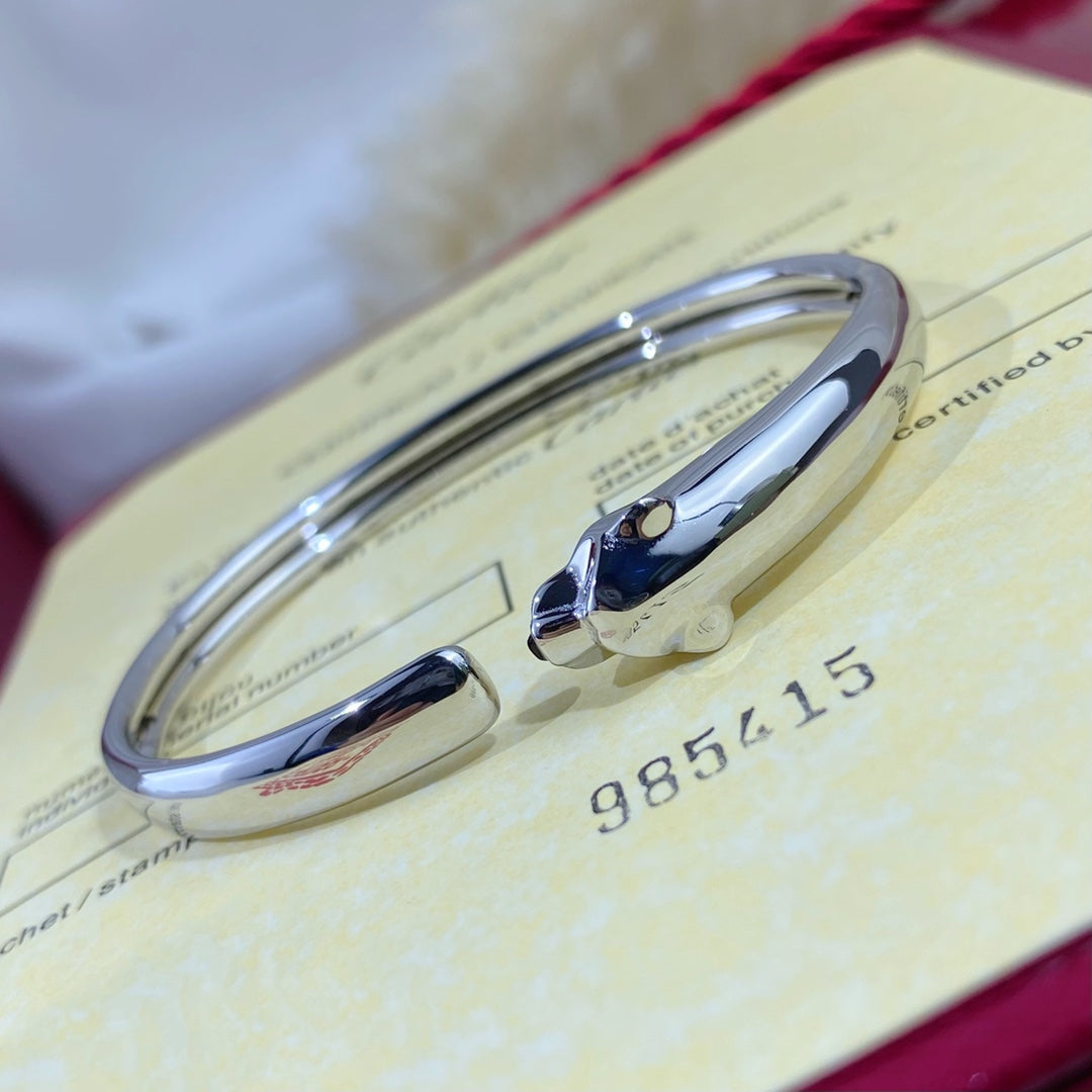 [Glimmer]PANTHERE SILVER OPEN BRACELET