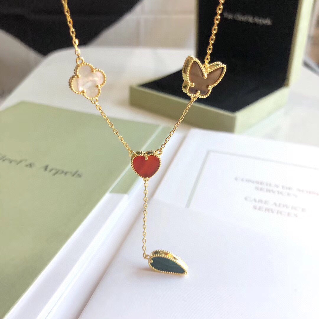 [Glimmer]LUCKY SPRING 4 MOTIFS Glimmer GOLD NECKLACE
