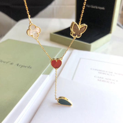 [Glimmer]LUCKY SPRING 4 MOTIFS Glimmer GOLD NECKLACE