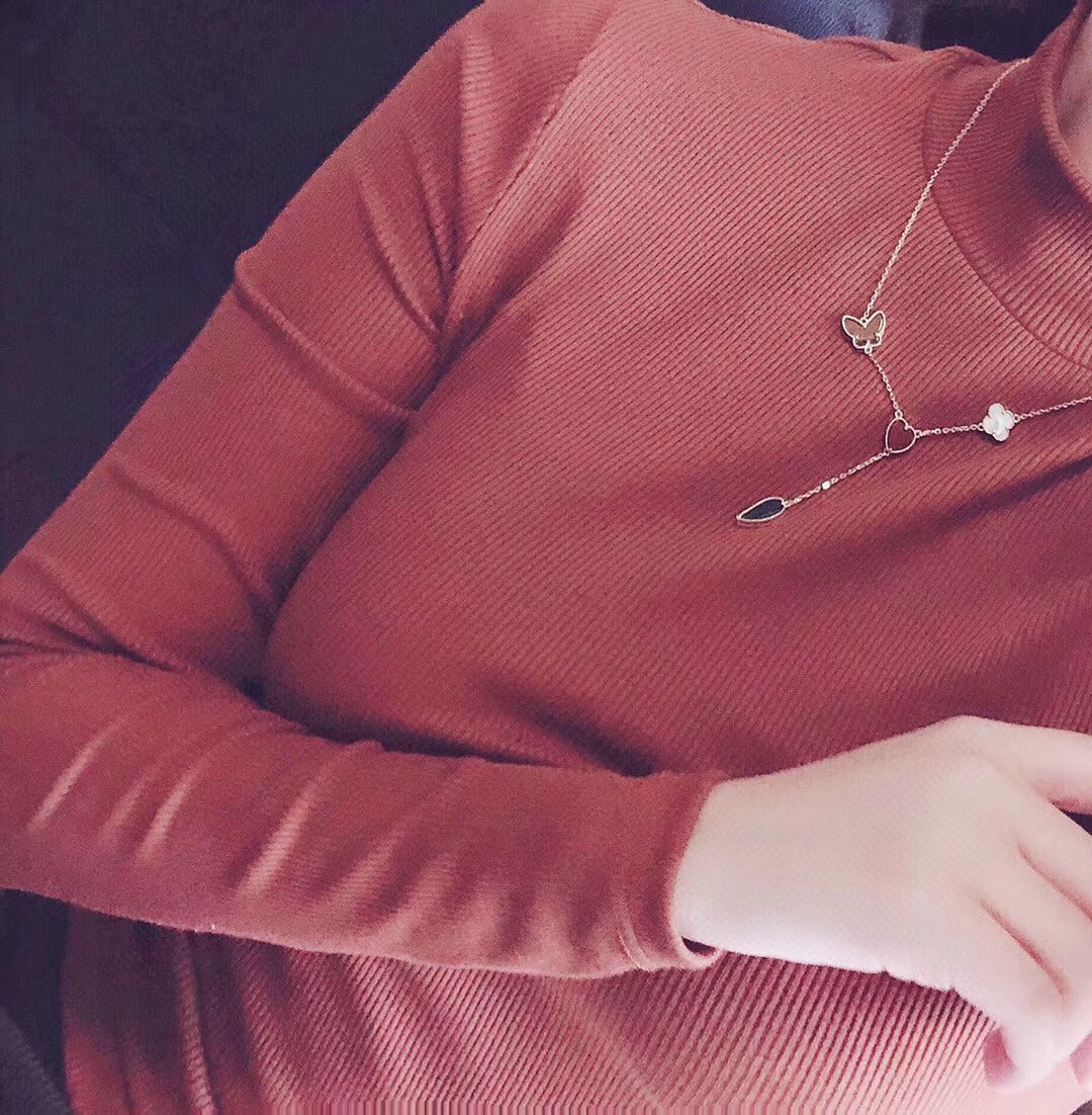 [Glimmer]LUCKY SPRING 4 MOTIFS Glimmer GOLD NECKLACE