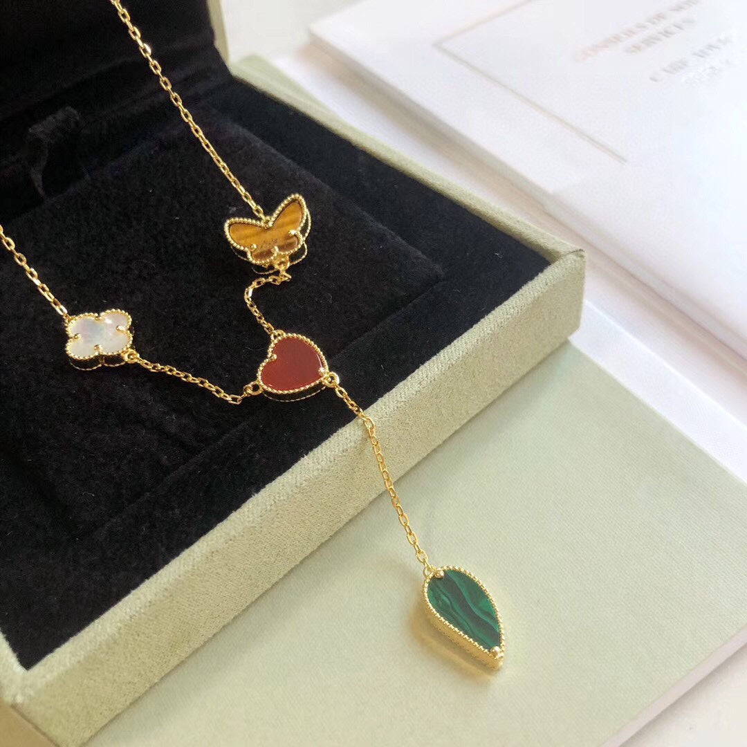 [Glimmer]LUCKY SPRING 4 MOTIFS Glimmer GOLD NECKLACE