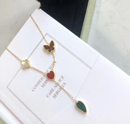 [Glimmer]LUCKY SPRING 4 MOTIFS Glimmer GOLD NECKLACE