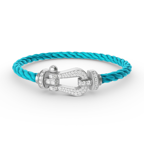 [Glimmer]フォースラージホースシューフルダイヤモンドブレスレット シルバー