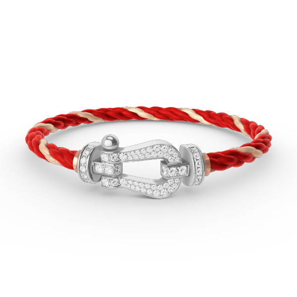 [Glimmer]フォースラージホースシューフルダイヤモンドブレスレット シルバー