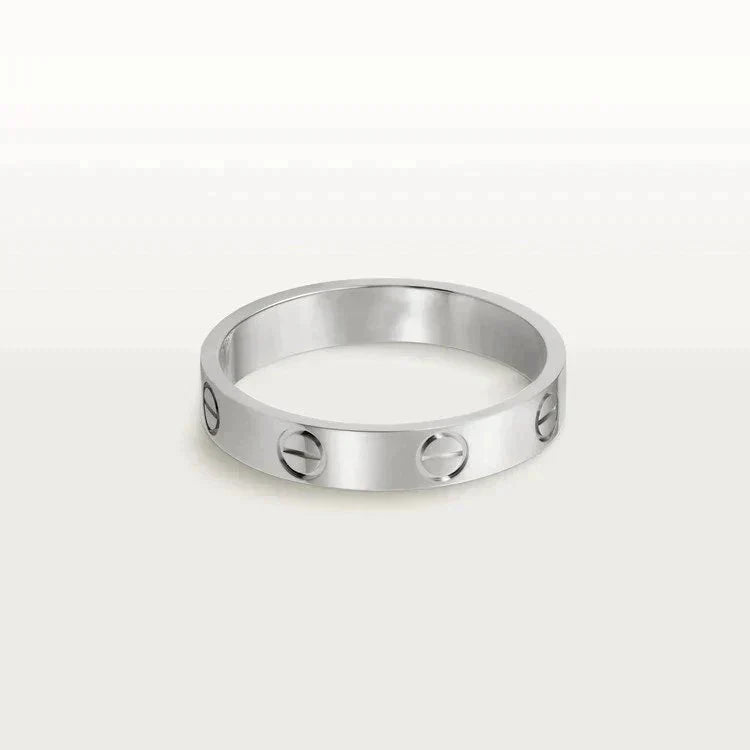 [Glimmer]LOVE RING 4MM 1 DIAMOND SILVER