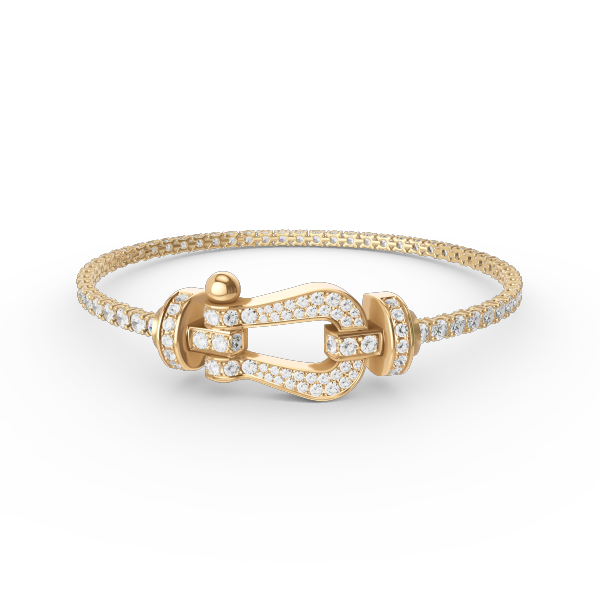 [Glimmer]FORCE  LARGE HORSESHOE FULL DIAMOND TENNIS BRACELET
